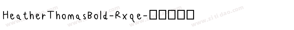 HeatherThomasBold-Rxqe字体转换