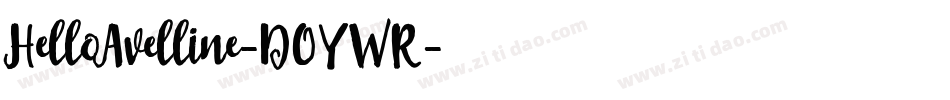 HelloAvelline-DOYWR字体转换