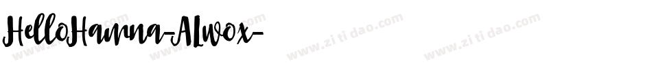 HelloHamna-ALwox字体转换