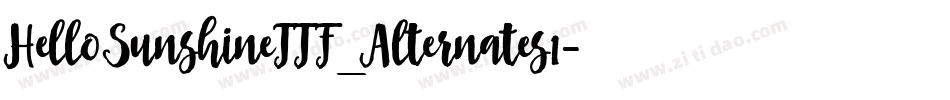 HelloSunshineTTF_Alternates1字体转换