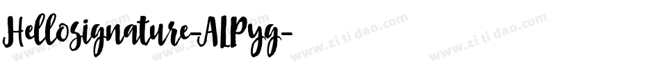 Hellosignature-ALPyg字体转换