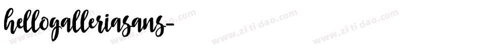 hellogalleriasans字体转换