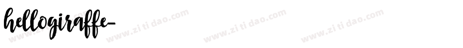 hellogiraffe字体转换