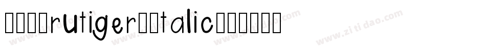 SALFrutiger-Italic字体转换