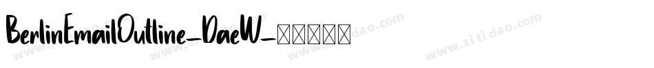 BerlinEmailOutline-DaeW字体转换