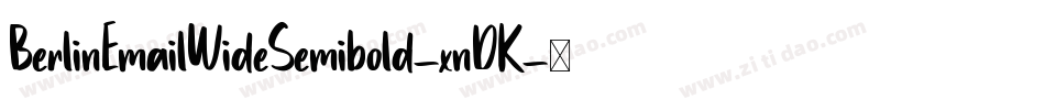 BerlinEmailWideSemibold-xnDK字体转换