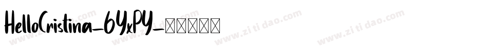 HelloCristina-6YxPY字体转换