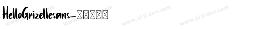HelloGrizellesans字体转换