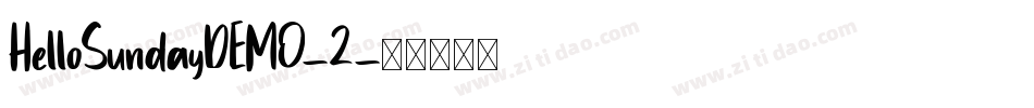 HelloSundayDEMO-2字体转换