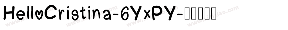 HelloCristina-6YxPY字体转换
