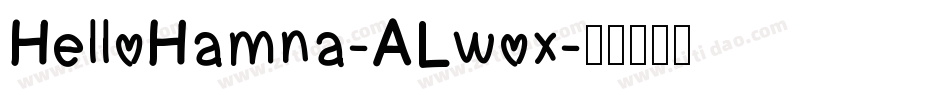 HelloHamna-ALwox字体转换