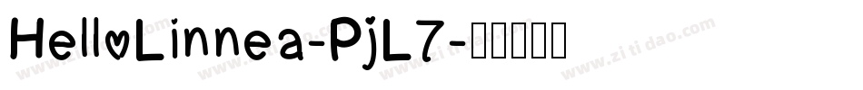HelloLinnea-PjL7字体转换