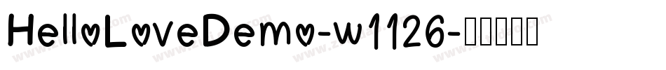 HelloLoveDemo-w1126字体转换
