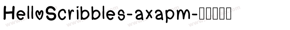 HelloScribbles-axapm字体转换