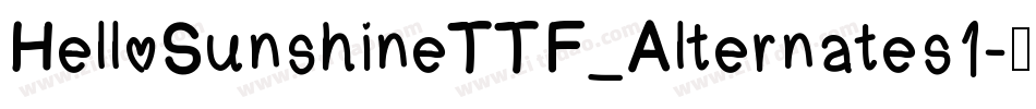 HelloSunshineTTF_Alternates1字体转换
