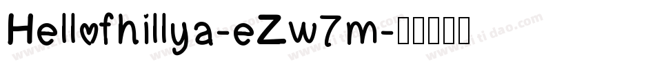 Hellofhillya-eZw7m字体转换