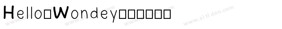 Hello-Wondey字体转换