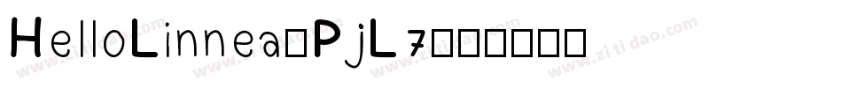 HelloLinnea-PjL7字体转换