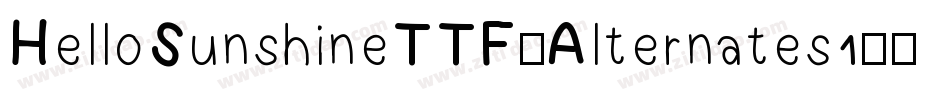 HelloSunshineTTF_Alternates1字体转换