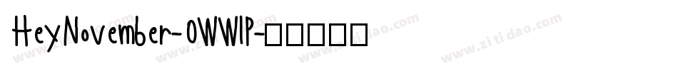 HeyNovember-0WWlP字体转换