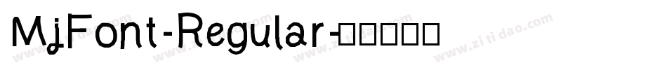 MjFont-Regular字体转换