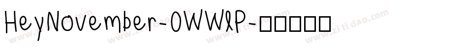 HeyNovember-0WWlP字体转换