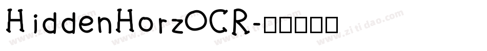 HiddenHorzOCR字体转换