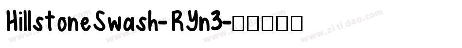 HillstoneSwash-RYn3字体转换