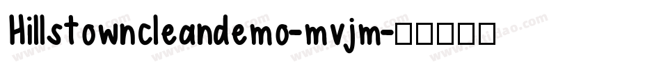 Hillstowncleandemo-mvjm字体转换