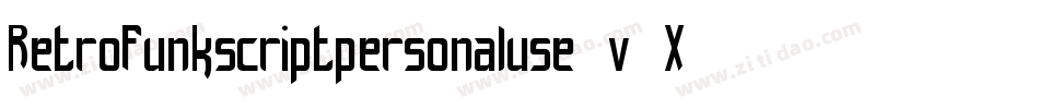 Retrofunkscriptpersonaluse-v6XO字体转换