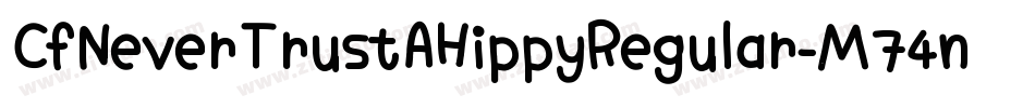 CfNeverTrustAHippyRegular-M74n字体转换