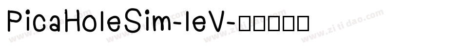 PicaHoleSim-leV字体转换