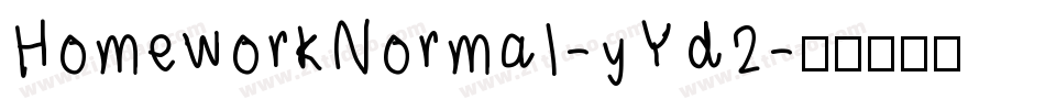 HomeworkNormal-yYd2字体转换