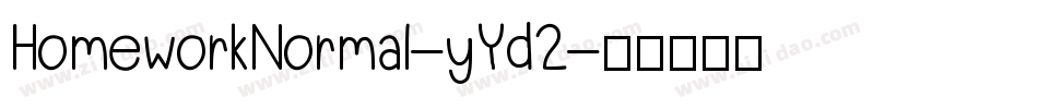HomeworkNormal-yYd2字体转换