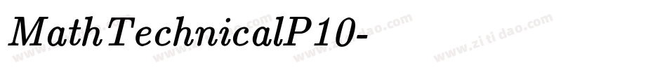 MathTechnicalP10字体转换