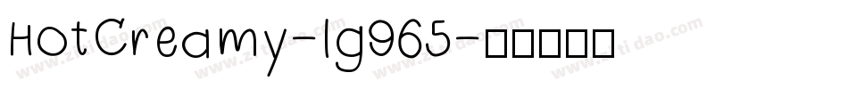 HotCreamy-lg965字体转换
