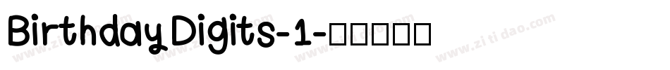 BirthdayDigits-1字体转换