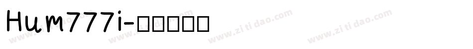 Hum777i字体转换