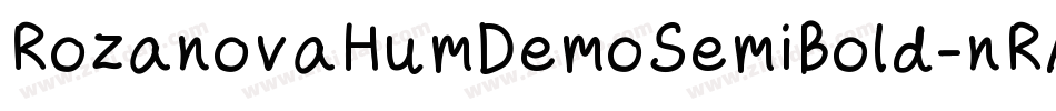 RozanovaHumDemoSemiBold-nRArM字体转换