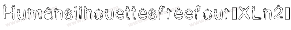 Humansilhouettesfreefour-XLn2字体转换