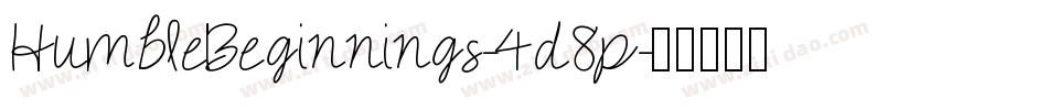 HumbleBeginnings-4d8p字体转换