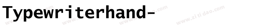 Typewriterhand字体转换