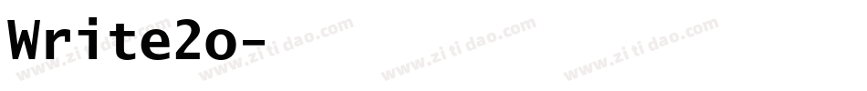 Write2o字体转换