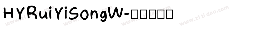 HYRuiYiSongW字体转换