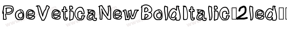 PoeVeticaNewBoldItalic-2led字体转换