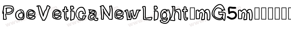 PoeVeticaNewLight-mG5m字体转换