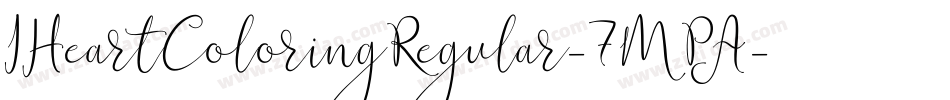 IHeartColoringRegular-7MPA字体转换