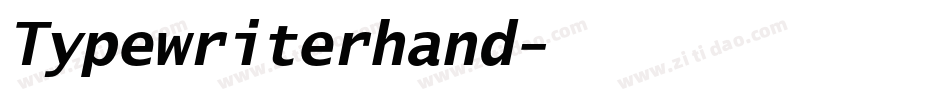 Typewriterhand字体转换