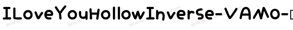 ILoveYouHollowInverse-VAM0字体转换