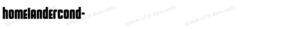 homelandercond字体转换